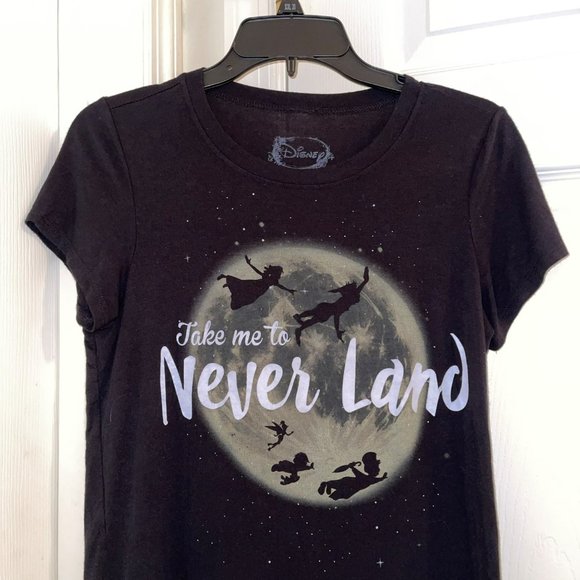 Disney Take Me to Never Land black t-shirt, size small - Picture 5 of 10